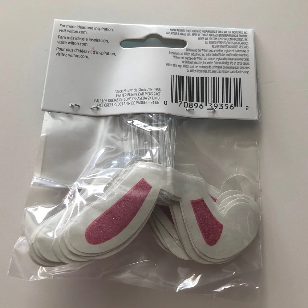 🛍️ Wilton Bunny Ear Cupcake Toppers - 24 Count